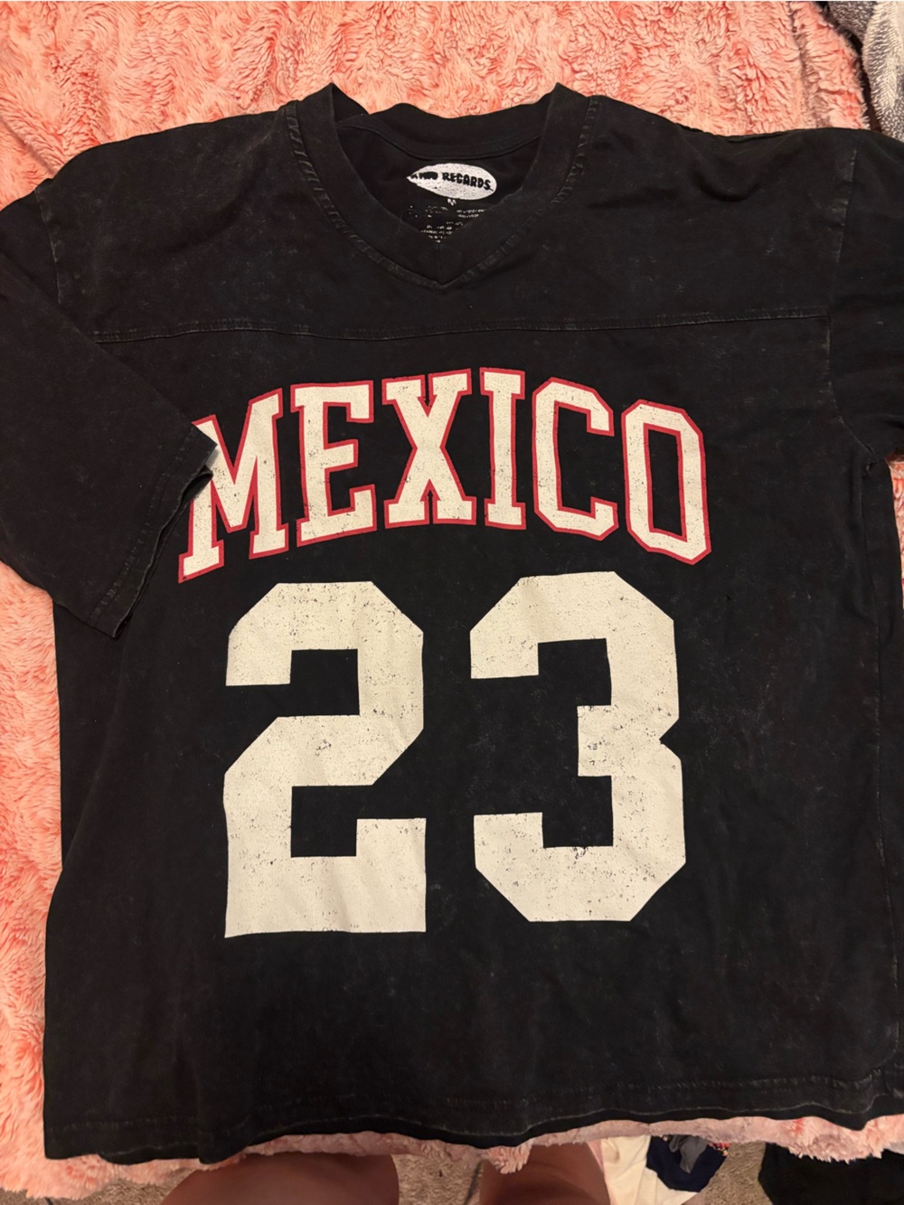 T.J.Maxx Black Mexico 23 Graphic Short Sleeve Tee